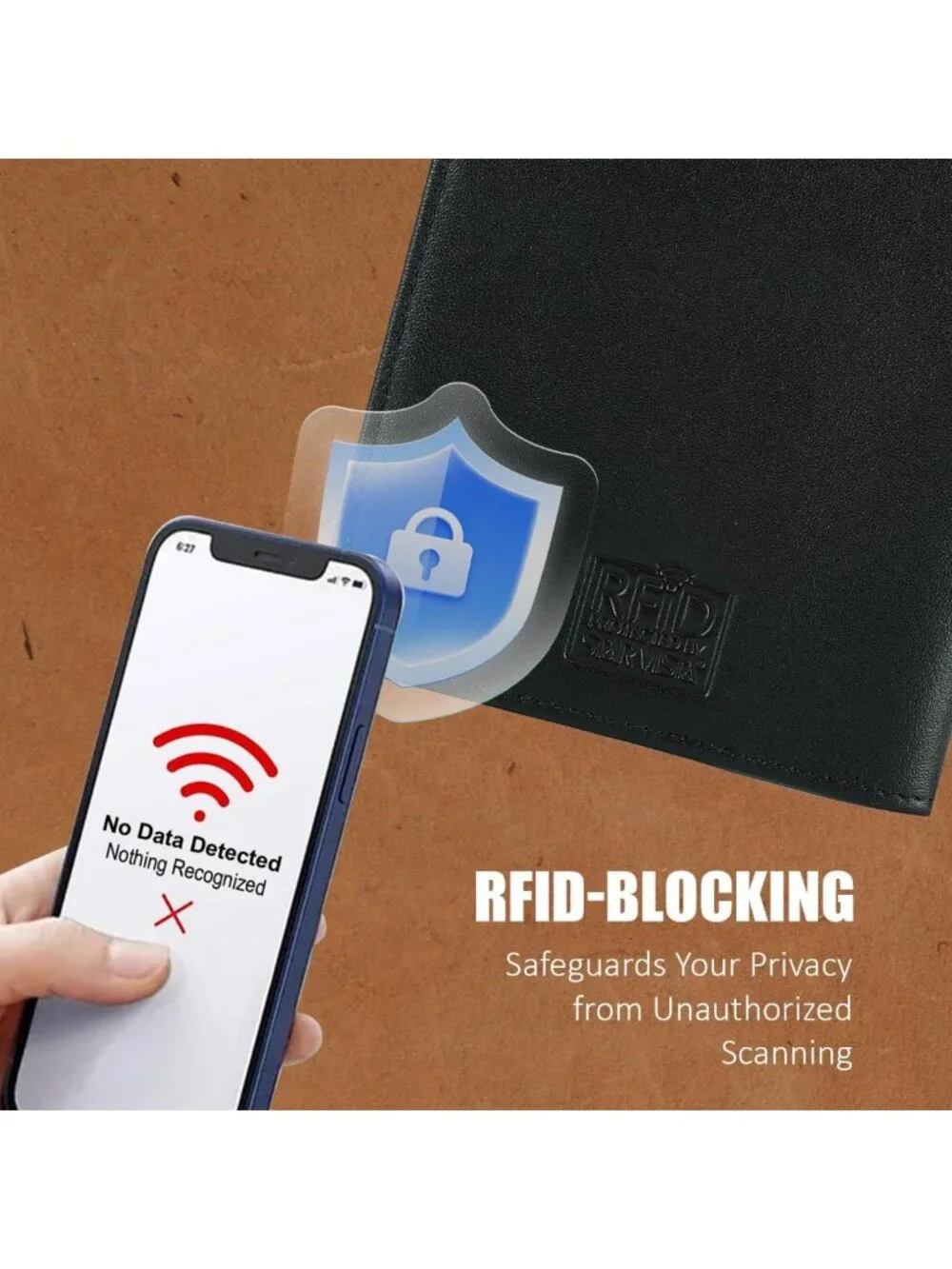 Stylish Leather Passport Holder - RFID Blocking, ID Window, Zipper Pocket
